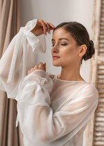 BRIDE bolero, robes, garter LACE WEDDING BOLERO Ivory Silk Wedding bolero long sleeve, Shrug Women Wedding, Bridal Modest Coverup, Boho Blouse for Bride, Bridal Lace Blouse, dress capalet30