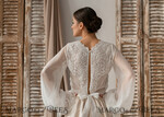 BRIDE bolero, robes, garter LACE WEDDING BOLERO Ivory Silk and Lace Wedding bolero long sleeve, Shrug Women Wedding, Bridal Backless Coverup, Ivory Blouse for Bride, Bridal Lace Blouse, dress capalet30