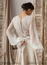 BRIDE bolero, robes, garter LACE WEDDING BOLERO Ivory Silk and Lace Wedding bolero long sleeve, Shrug Women Wedding, Bridal Backless Coverup, Ivory Blouse for Bride, Bridal Lace Blouse, dress capalet30