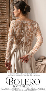 BRAUT Bolero, Kleider, Strumpfband SPITZEN HOCHZEITSBOLERO Elfenbein Spitzen Hochzeitsbolero mit Puffärmeln, Shrug Frauen Hochzeit, Braut Rückenfreies Coverup, Elfenbein Bluse für die Braut, Braut Spitzenbluse, Kleid Capelet8