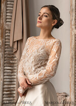 BRAUT Bolero, Kleider, Strumpfband SPITZEN HOCHZEITSBOLERO Elfenbein Spitzen Hochzeitsbolero mit Puffärmeln, Shrug Frauen Hochzeit, Braut Rückenfreies Coverup, Elfenbein Bluse für die Braut, Braut Spitzenbluse, Kleid Capelet8