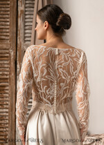 BRAUT Bolero, Kleider, Strumpfband SPITZEN HOCHZEITSBOLERO Elfenbein Spitzen Hochzeitsbolero mit Puffärmeln, Shrug Frauen Hochzeit, Braut Rückenfreies Coverup, Elfenbein Bluse für die Braut, Braut Spitzenbluse, Kleid Capelet8