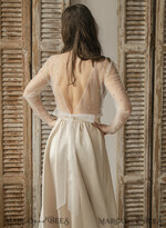 BRAUT Bolero, Kleider, Strumpfband SPITZEN HOCHZEITSBOLERO Elfenbein Tüll Perlen-Bare Back Hochzeitsbolero mit langen Ärmeln, Shrug Frauen Hochzeit, Braut-Überwurf mit Perlen, Elfenbein Bluse für die Braut, Braut Tüll Bluse, Kleid Capelet17