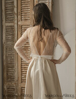 BRAUT Bolero, Kleider, Strumpfband SPITZEN HOCHZEITSBOLERO Elfenbein Tüll Perlen-Bare Back Hochzeitsbolero mit langen Ärmeln, Shrug Frauen Hochzeit, Braut-Überwurf mit Perlen, Elfenbein Bluse für die Braut, Braut Tüll Bluse, Kleid Capelet17