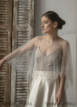 BRIDE bolero, robes, garter LACE WEDDING BOLERO Ivory tulle Wedding bolero, Shrug Women Wedding, Bridal Coverup, Ivory Blouse for Bride, Bridal Tulle Blouse, dress capalet17