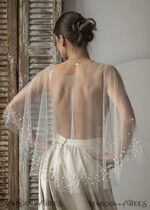 BRIDE bolero, robes, garter LACE WEDDING BOLERO Ivory tulle Wedding bolero, Shrug Women Wedding, Bridal Coverup, Ivory Blouse for Bride, Bridal Tulle Blouse, dress capalet17