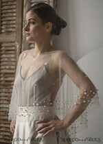 BRIDE bolero, robes, garter LACE WEDDING BOLERO Ivory tulle Wedding bolero, Shrug Women Wedding, Bridal Coverup, Ivory Blouse for Bride, Bridal Tulle Blouse, dress capalet17