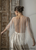 BRIDE bolero, robes, garter LACE WEDDING BOLERO Ivory tulle Wedding bolero, Shrug Women Wedding, Bridal Coverup, Ivory Blouse for Bride, Bridal Tulle Blouse, dress capalet17