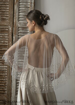 BRIDE bolero, robes, garter LACE WEDDING BOLERO Ivory tulle Wedding bolero, Shrug Women Wedding, Bridal Coverup, Ivory Blouse for Bride, Bridal Tulle Blouse, dress capalet17