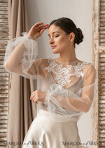BRIDE bolero, robes, garter LACE WEDDING BOLERO Ivory Lace Wedding bolero long sleeve, Shrug Women Wedding, Bridal Backless Coverup, Ivory Blouse for Bride, Bridal Lace Blouse, dress capalet32