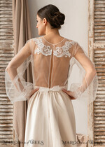 BRIDE bolero, robes, garter LACE WEDDING BOLERO Ivory Lace Wedding bolero long sleeve, Shrug Women Wedding, Bridal Backless Coverup, Ivory Blouse for Bride, Bridal Lace Blouse, dress capalet32