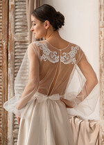 BRIDE bolero, robes, garter LACE WEDDING BOLERO Ivory Lace Wedding bolero long sleeve, Shrug Women Wedding, Bridal Backless Coverup, Ivory Blouse for Bride, Bridal Lace Blouse, dress capalet32