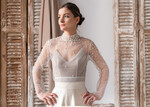 BRIDE bolero, robes, garter LACE WEDDING BOLERO Ivory tulle Wedding bolero long sleevewith bow , Shrug Women Wedding, Bridal Coverup, white Blouse for Bride, Bridal Tulle Blouse, dress capalet18