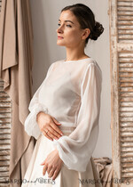 BRIDE bolero, robes, garter LACE WEDDING BOLERO Ivory Silk Wedding bolero long sleeve, Shrug Women Wedding, Bridal Modest Coverup, Boho Blouse for Bride, Bridal Lace Blouse, dress capalet12