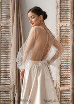 BRIDE bolero, robes, garter LACE WEDDING BOLERO Ivory Lace Wedding bolero long sleeve, Shrug Women Wedding, Bridal Backless Coverup, Ivory Blouse for Bride, Bridal Lace Blouse, dress capalet15