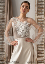 BRIDE bolero, robes, garter LACE WEDDING BOLERO Ivory Lace Wedding bolero long sleeve, Shrug Women Wedding, Bridal Backless Coverup, Ivory Blouse for Bride, Bridal Lace Blouse, dress capalet15