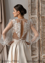 BRIDE bolero, robes, garter LACE WEDDING BOLERO Ivory Lace Wedding bolero long sleeve, Shrug Women Wedding, Bridal Backless Coverup, Boho Blouse for Bride, Wedding Dress Topper17