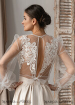BRIDE bolero, robes, garter LACE WEDDING BOLERO Ivory Lace Wedding bolero long sleeve, Shrug Women Wedding, Bridal Backless Coverup, Boho Blouse for Bride, Wedding Dress Topper17