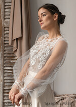 BRIDE bolero, robes, garter LACE WEDDING BOLERO Ivory Lace Wedding bolero long sleeve, Shrug Women Wedding, Bridal Backless Coverup, Boho Blouse for Bride, Wedding Dress Topper17