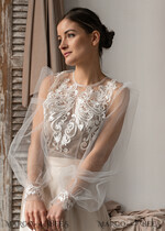 BRIDE bolero, robes, garter LACE WEDDING BOLERO Ivory Lace Wedding bolero long sleeve, Shrug Women Wedding, Bridal Backless Coverup, Boho Blouse for Bride, Wedding Dress Topper17