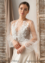 BRIDE bolero, robes, garter LACE WEDDING BOLERO Ivory Lace Wedding bolero long sleeve, Shrug Women Wedding, Bridal Backless Coverup, Ivory Blouse for Bride, Bridal Lace Blouse, dress capalet16