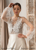BRIDE bolero, robes, garter LACE WEDDING BOLERO Ivory Lace Wedding bolero long sleeve, Shrug Women Wedding, Bridal Backless Coverup, Ivory Blouse for Bride, Bridal Lace Blouse, dress capalet16
