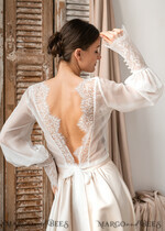 BRIDE bolero, robes, garter LACE WEDDING BOLERO Ivory Silk and Lace Wedding bolero long sleeve, Shrug Women Wedding, Bridal Backless Coverup, Ivory Blouse for Bride, Bridal Lace Blouse, dress capalet21