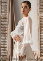 BRIDE bolero, robes, garter LACE WEDDING BOLERO Ivory Silk and Lace Wedding bolero long sleeve, Shrug Women Wedding, Bridal Backless Coverup, Ivory Blouse for Bride, Bridal Lace Blouse, dress capalet21