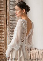 BRIDE bolero, robes, garter LACE WEDDING BOLERO Ivory Silk and Lace Wedding bolero long sleeve, Shrug Women Wedding, Bridal Backless Coverup, Ivory Blouse for Bride, Bridal Lace Blouse, dress capalet21