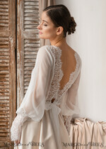 BRIDE bolero, robes, garter LACE WEDDING BOLERO Ivory Silk and Lace Wedding bolero long sleeve, Shrug Women Wedding, Bridal Backless Coverup, Ivory Blouse for Bride, Bridal Lace Blouse, dress capalet21