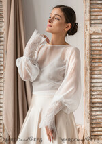 BRIDE bolero, robes, garter LACE WEDDING BOLERO Ivory Silk and Lace Wedding bolero long sleeve, Shrug Women Wedding, Bridal Backless Coverup, Ivory Blouse for Bride, Bridal Lace Blouse, dress capalet21