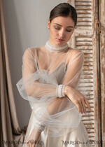 BRIDE bolero, robes, garter LACE WEDDING BOLERO Ivory tulle Wedding bolero puff sleeve, Shrug Women Wedding, Bridal Coverup, Ivory Blouse for Bride, Bridal Tulle Blouse, dress capalet16