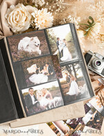 FOTOALBUM/ FOTOBOX Einsteckfotoalbum Großes Velvet-Hochzeitsfotoalbum mit Schutzhülle, Fotoalbum mit schwarzen Hüllen für 500 4x6 Bilder.11