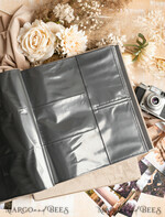 FOTOALBUM/ FOTOBOX Einsteckfotoalbum Großes Velvet-Hochzeitsfotoalbum mit Schutzhülle, Fotoalbum mit schwarzen Hüllen für 500 4x6 Bilder.11