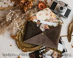 PHOTO ALBUM/ PHOTO BOX  envelopes for photos Packaging for Wedding and Family Photographers, Customized velvet Envelope for Photos with floral liner, velvet Case Prints 5x79