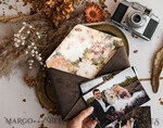 PHOTO ALBUM/ PHOTO BOX  envelopes for photos Packaging for Wedding and Family Photographers, Customized velvet Envelope for Photos with floral liner, velvet Case Prints 5x79