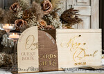 CARD BOXES Wood Eco Rustic Card boxes rustic wood Set Card Box Guestbook & Sign, Wedding Card Box with lock Instant Instax Guestbook, wooden Wedding Money Box Sing Guestbook Set,  Card Box with slot and lock  cards and gift Arch acrylic sign set32