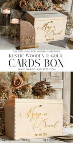 CARD BOXES Wood Eco Rustic Card boxes rustic wood Set Card Box  & Sign, Wedding Card Box with lock cards gifts sign with stand, wooden Wedding Money Box Sing Guestbook Set,  Card Box with slot and lock  cards and gift Arch acrylic sign set17