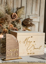 CARD BOXES Wood Eco Rustic Card boxes rustic wood Set Card Box  & Sign, Wedding Card Box with lock cards gifts sign with stand, wooden Wedding Money Box Sing Guestbook Set,  Card Box with slot and lock  cards and gift Arch acrylic sign set17