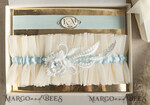 BRIDE bolero, robes, garter GARTER FOR BRIDE Set of Two gartes, personalised wedding garter in box, something blue tulle garter & personalised toss set, garter for bride, bridal shower gift for bride, tulle garter set, gift for bride, toss garter5