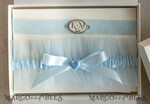 BRIDE bolero, robes, garter GARTER FOR BRIDE Set of Two gartes, personalised wedding garter in box, something blue tulle garter & personalised toss set, garter for bride, bridal shower gift for bride, tulle garter set, gift for bride, toss garter6