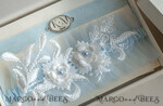 BRIDE bolero, robes, garter GARTER FOR BRIDE Set of Two gartes, personalised wedding garter in box, something blue tulle garter & personalised toss set, garter for bride, bridal shower gift for bride, tulle garter set, gift for bride, toss garter3