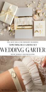 BRAUT Bolero, Kleider, Strumpfband STRUMPFBAND FÜR DIE BRAUT Set aus zwei Strümpfen, personalisierte Hochzeitsstrumpf in Box, etwas blaues Tüllspitzen-Strumpf & personalisiertes Wurfset, Strumpf für die Braut, Geschenk zur Brautparty, Elfenbein Tüllstrumpfset, Geschenk für die Braut, Wurfstrumpf.9