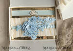 BRIDE bolero, robes, garter GARTER FOR BRIDE Set of Two gartes, personalised wedding garter in box, something blue tulle garter & personalised toss set, garter for bride, bridal shower gift for bride, tulle garter set, gift for bride, toss garter6