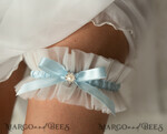 BRIDE bolero, robes, garter GARTER FOR BRIDE Set of Two gartes, personalised wedding garter in box, something blue tulle garter & personalised toss set, garter for bride, bridal shower gift for bride, tulle garter set, gift for bride, toss garter12