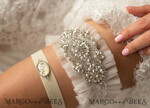 BRIDE bolero, robes, garter GARTER FOR BRIDE Set of Two gartes, personalised wedding garter in box, something blue tulle garter & personalised toss set, garter for bride, bridal shower gift for bride, ivory tulle garter set, gift for bride, toss garter6