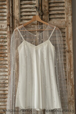 BRAUT Bolero, Kleider, Strumpfband NACHTKLEID / UNTERHEMD Weißes/Elfenbein Nachthemd mit Perlen, Seidensatin für die Braut, Brautunterkleid, Hochzeitsunterwäsche, Brautunterwäsche, Braut-Nachthemd.16