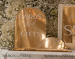 TABLE DECOR SIGNS Guestbook & Cards Gifts Signs Acrylic Arch Cards And Gifts Sign, Gold Mirror Acrylic Sign, Golden Plexi Guestbook Sign, Luxury Wedding Table Decor, Wedding Signage Golden Mirror Cards Sign 10