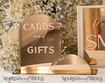 TABLE DECOR SIGNS Guestbook & Cards Gifts Signs Acrylic Arch Cards And Gifts Sign, Gold Mirror Acrylic Sign, Golden Plexi Guestbook Sign, Luxury Wedding Table Decor, Wedding Signage Golden Mirror Cards Sign 10