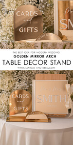TABLE DECOR SIGNS Guestbook & Cards Gifts Signs Acrylic Arch Cards And Gifts Sign, Gold Mirror Acrylic Sign, Golden Plexi Guestbook Sign, Luxury Wedding Table Decor, Wedding Signage Golden Mirror Cards Sign 10